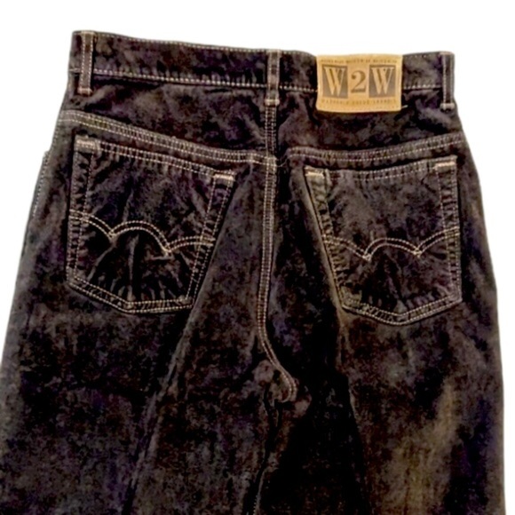 VINTAGE brown suede high waisted pants size 30 - Picture 6 of 13